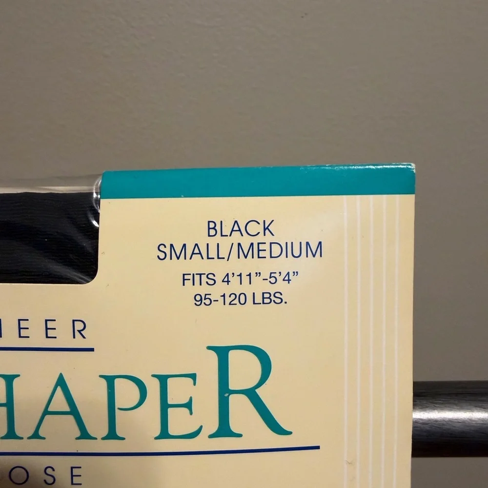 Kathie Lee Collection Silky Sheer Black Pantyhose